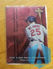 1999 Finest Hank Aaron Award Contenders #HA9 Mark McGwire Cardinals